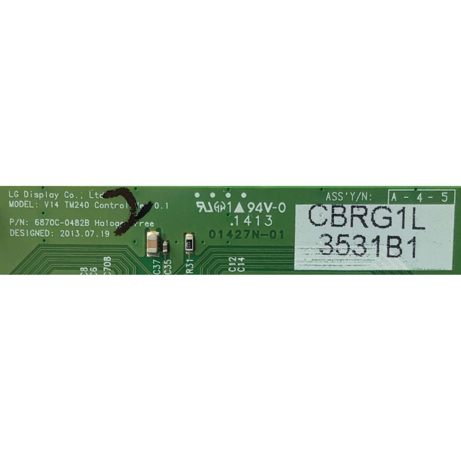 T-CON PARA TV PANASONIC / NUMERO DE PARTE 6871L-3531B / 6870C-0482B / 3531B / PANEL LC500DUF (VG)(F1) / MODELOS TC-50AS650UE / TC-50AS650H - Imagen 2